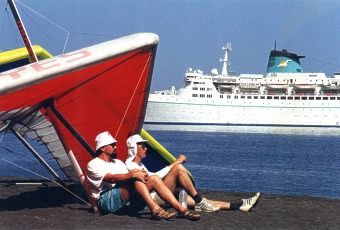  After landing on the beach near Santa Cruz de La Palma 