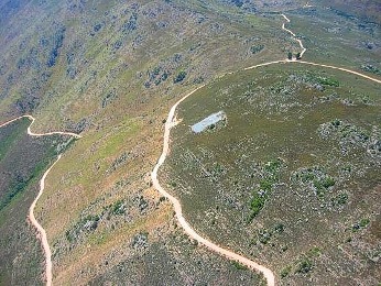  Pohled na startovi�t� z v��ky 