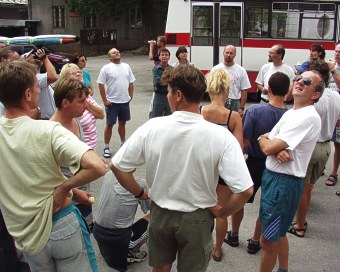 Briefing in the village