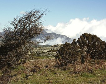 Oblačnost nad hřebenem