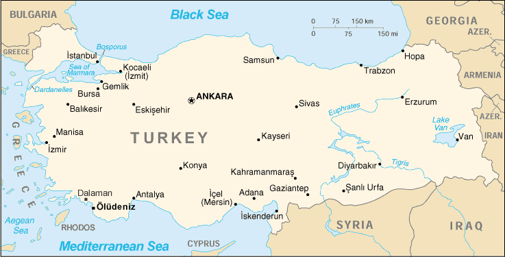  Map of Turkey 