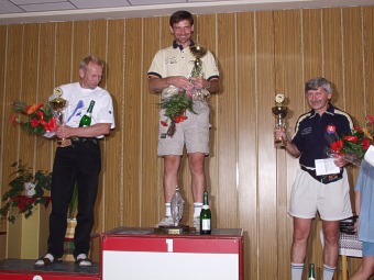  Winners of Podbrezova Cup - 1. Juraj Sladk (in the middle), 2. Antti Nummelin (left), 3. Bohu Kolesr (right) 