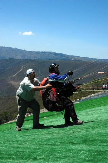  Strong wind at the taking off point 