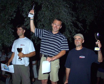 Czech winners - Ond�ej Dupal (middle), Radek Ve�e�a (left) a Mirek Varva�ovsk� (right) 