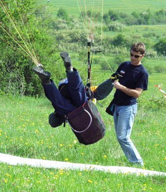  Michal Orolin is measuring 