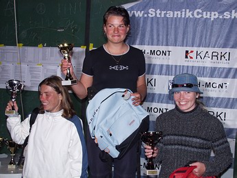  V�t�zky kategorie �eny - 1. Ren�ta Kuhnov� (uprost�ed), 2. Petra Krausov� (vlevo), 3. Hanka Maty�skov� (vpravo) 